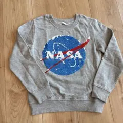 NASA スパンコール トレーナー グレー