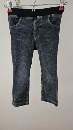 ダークグレー デニム風 長ズボン