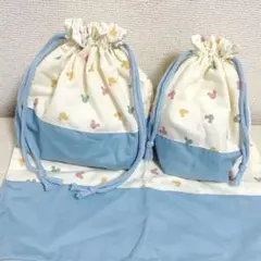 ハンドメイド　給食袋　コップ袋　ランチョンマット　ランチマット　幼稚園　保育園