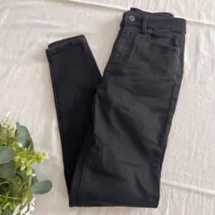 GU ハイウェストスキニーストレッチパンツ ブラック 61