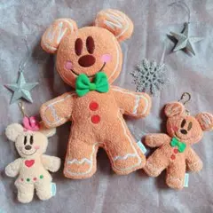 ディズニー　クリスマス　ぬいば　ジンジャークッキー　ぬいぐるみ