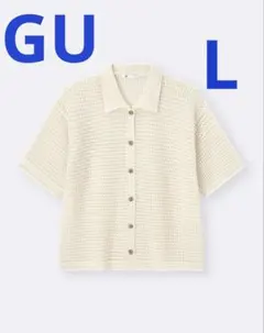 GU 透かし編みニットシャツ［半袖］のサムネイル