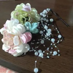 和装 髪飾り 結婚式 パール 花 フラワー 成人式 袴