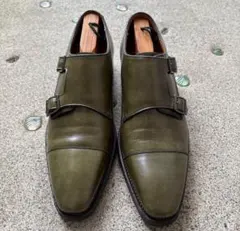 リーガル　ダブルモンク　オリーブグリーン