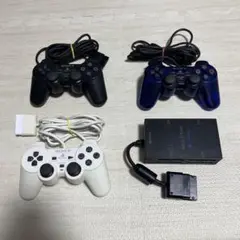 PS2 純正コントローラー 3個とMULTITAP