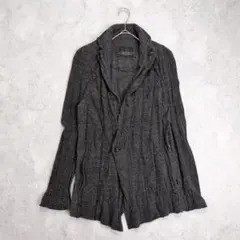 PRADAプラダシワ加工 テーラードジャケット総留め具センターベント 38 黒 PRADAプラダシワ加工 テーラードジャケット総留め具センターベント 38