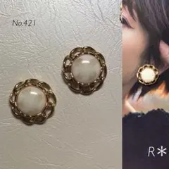 No.421 パール シンプルピアス＆イヤリング