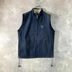 MCM　ベスト　ネイビー　フルジップアップ　ハイネック　シンプルのサムネイル