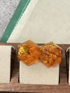 琥珀イヤリング22.4mm、（3）