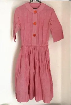 赤 ギンガムチェック 半袖ワンピース