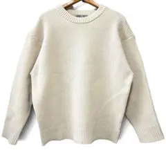 美品 ワークマン フィールドコア クルーネック ニット アイボリー LL⁠ 冬服のサムネイル