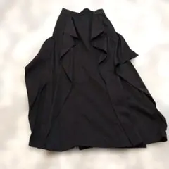 【SLY】フリル付きブラックロングスカート