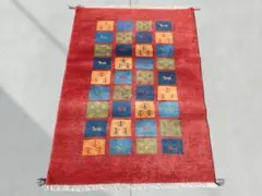 126×89cm　ギャッベ　ペルシャ絨毯　イラン　シーラズ産　手織り