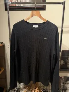 LACOSTE /cable knit black size 4
