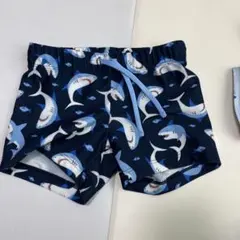 サメ柄 ベビー水着 ネイビー　H&M