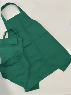 エプロンセット　キッズ　120㎝　130㎝　 グリーン