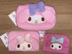 サンリオ　マイメロディ ポーチ 3点セット 韓国ダイソー限定