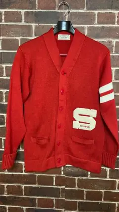 Lancer レッド ニットカーディガン