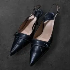 PARADIS COULEUR バックストラップ パンプス ブラックのサムネイル