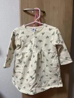 プチバトー　ハートワンピース　24M86cm