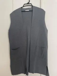 グレー　ベスト・ジレ　LL