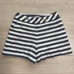 earth music & ecology ボーダーショートパンツ キュロットM