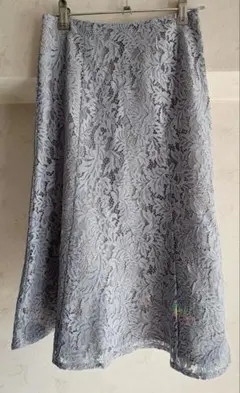 レース 膝丈マーメイドスカート 水色 NATURAL BEAUTY BASIC