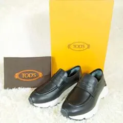 未使用】トッズ コインローファー スリッポン スニーカー レザー 黒 