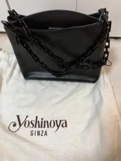 m*o様 Yoshinoya ブラックレザーハンドバッグのサムネイル