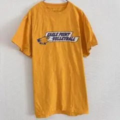 ポートアンドカンパニー Tシャツ クルーネック 半袖 カレッジプリント 黄のサムネイル