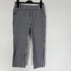 ギンガムチェック クロップドパンツ