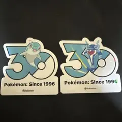 韓国 ポケモン 30周年ロゴ ステッカー ナミイルカ イルカマン