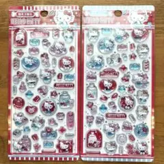 シール　ハローキティ　サンリオ　海外限定　２枚セット　3Dシール ドロップ