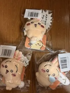 ちいかわ うさぎだらけくじ E賞 ぬいぐるみバッジ 3種セット