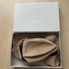 mature ha 麦わら帽子 ベージュ/ブラック