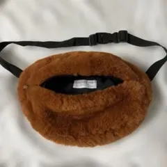 CIAOPANIC TYPY ファー ウエストポーチ ブラウン ボディバッグ