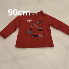 familiar 赤 長袖Tシャツ