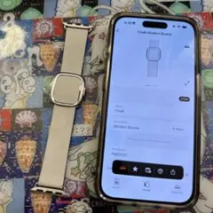 メルカリ最後1純正美品apple watch モダンバックル　チョークM