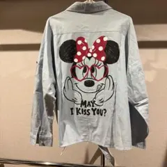Disney ミニーマウス 長袖シャツ ライトブルー