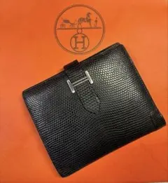 正規品エルメスコンパクト　リザードブラックのサムネイル