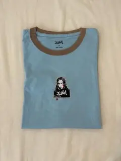 X-girl 半袖Tシャツ ライトブルー リンガーのサムネイル