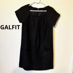 ギャルフィット　GAL FIT ブラック　半袖膝丈ワンピースのサムネイル