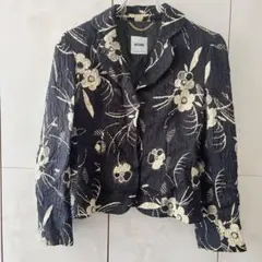MOSCHINO シルク混花柄ジャケット40 ゴールドチェーンイタリアのサムネイル
