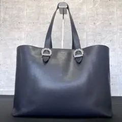 再値下げしました！定価50%OFF以上。美品JIMMY CHOO cheritoteビジュークリスタル レザートート 美品JIMMY CHOO cheritoteビジュークリスタル レザートート - メルカリ