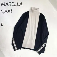 MARELLA sport　バイカラータートルネックニット　袖口ボタン　長袖のサムネイル