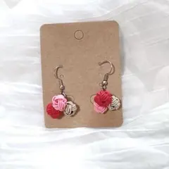 ハンドメイド 水引ピアス ピンク系 揺れるピアス 和風 結婚式 成人式