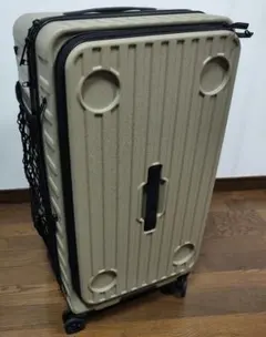 新品・未使用 無印良品 ストッパー付きハードキャリー35L カーキ