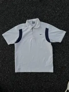 Nike ポロシャツ ホワイト ネイビー M vintage 00s 90sのサムネイル