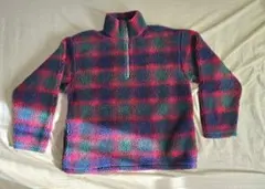 L.L.Bean　フリース　ハーフジップ　プルオーバー　チェック　アメリカ製
