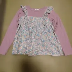 PAIR MANON 女の子用可愛い花柄の長袖カットソー 140